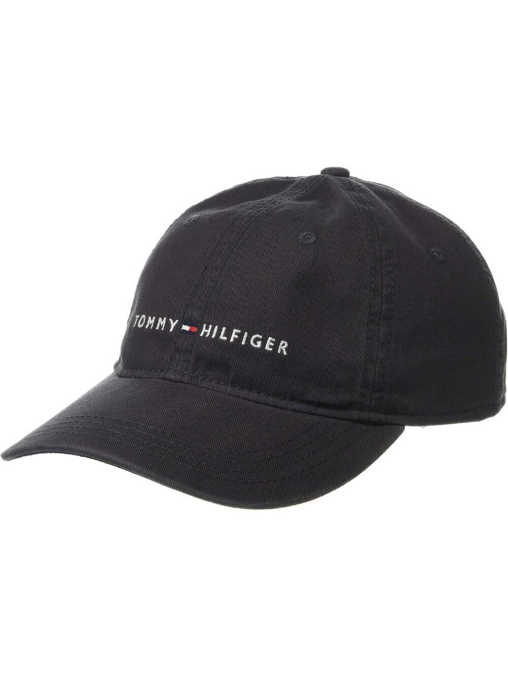 Tommy Hilfiger Men's Charcoal Cotton Logo Adjustable Baseball Cap